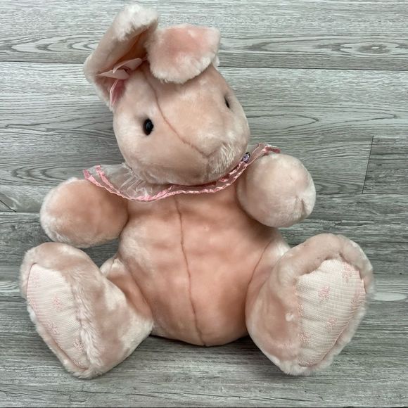 jcpenney Toys Largevintage Jc Penny Pink Easter Bunny Plush 223